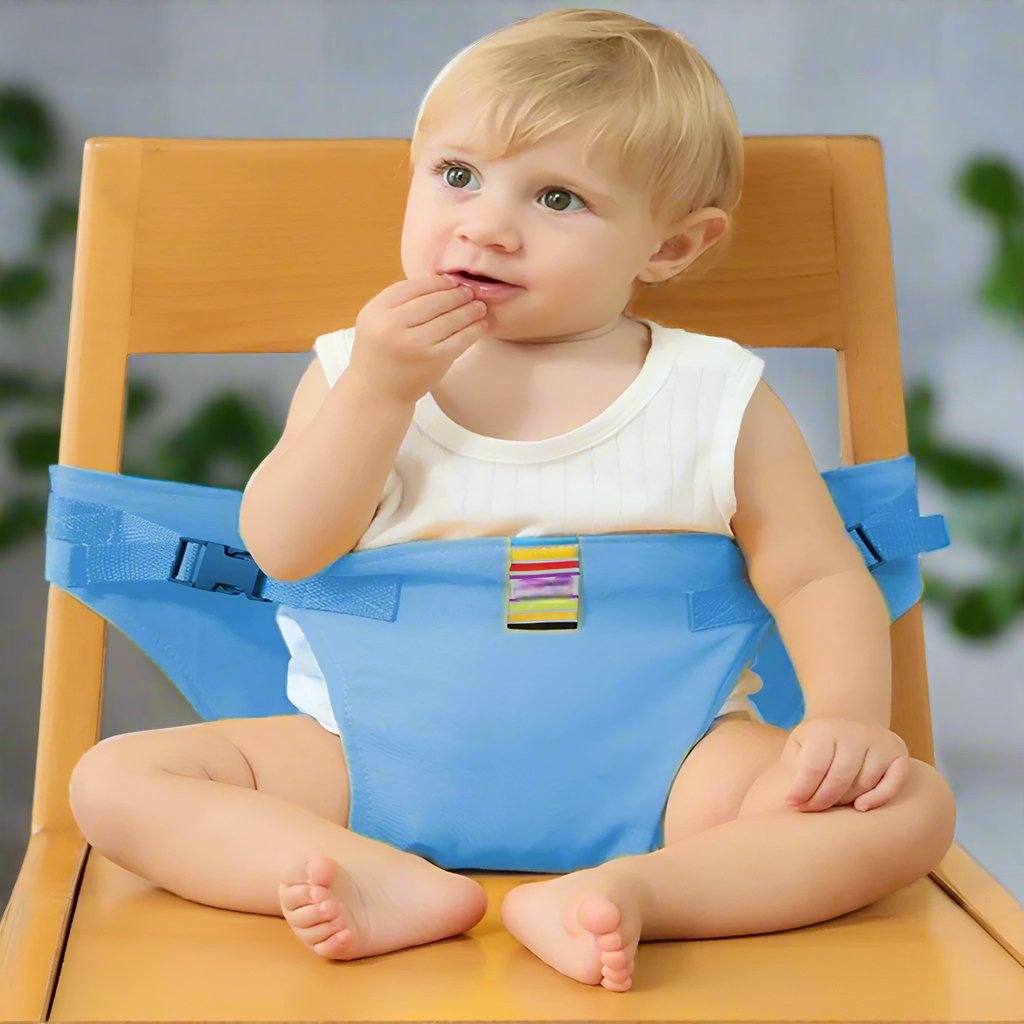 Harnais Chaise Haute - BabySecure™ - Bleu