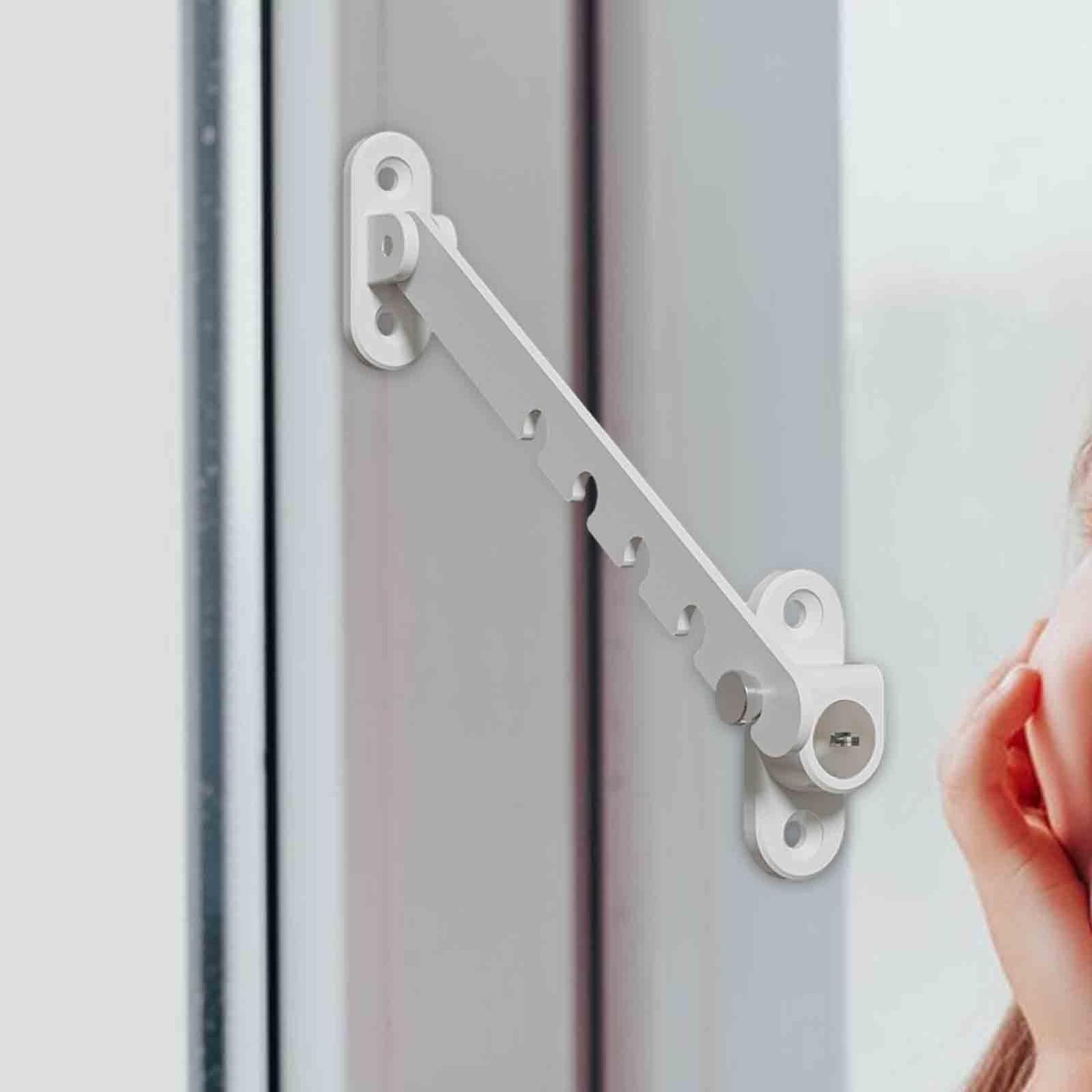 Bloque porte pour bébé - ChildSafetyLockStopper™ - Blanc