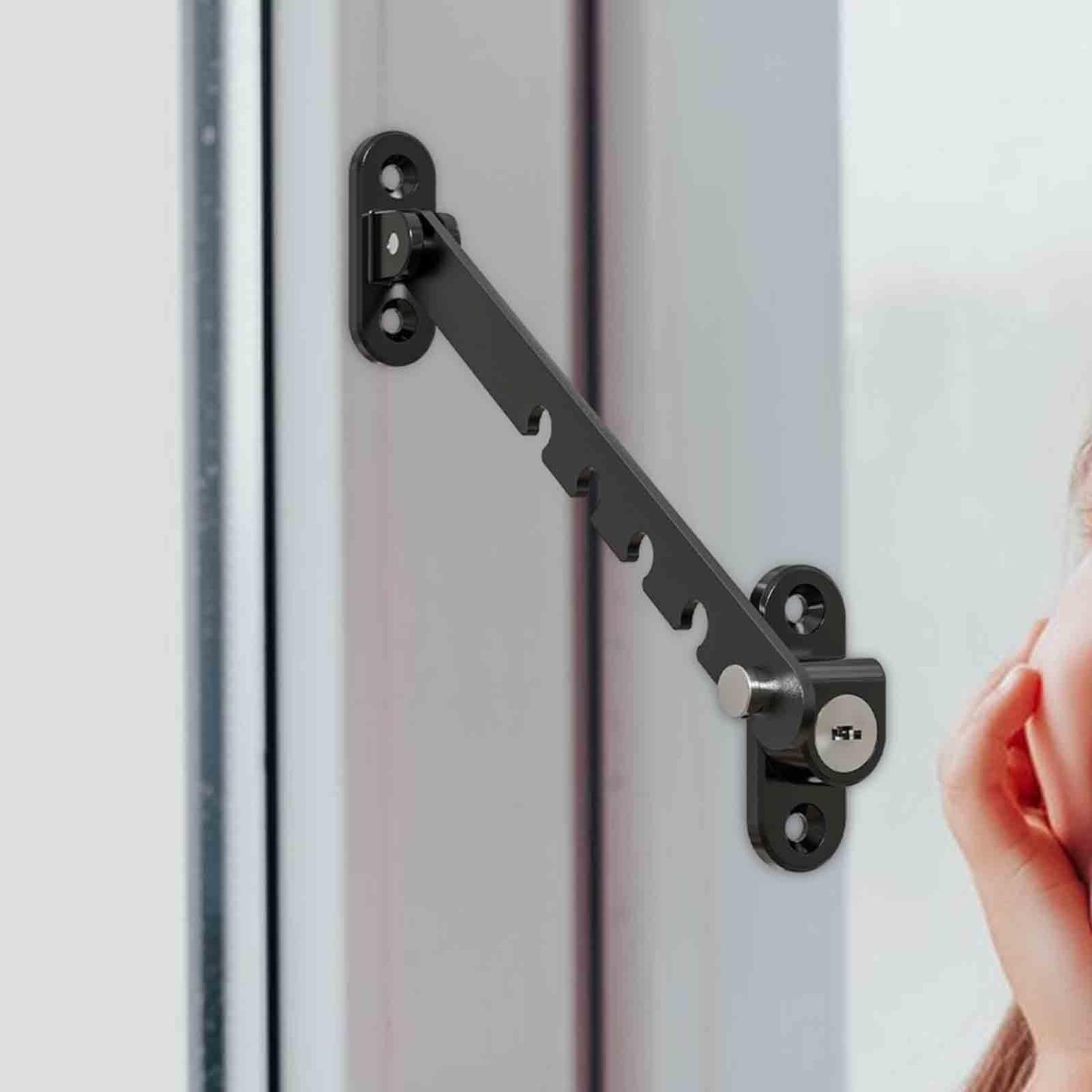 Bloque porte pour bébé - ChildSafetyLockStopper™ - Noir